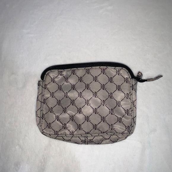 Lauren Ralph Lauren Handbags - Lauren Ralph Lauren Monogram Pouch Cosmetic Bag Travel Accessory Small